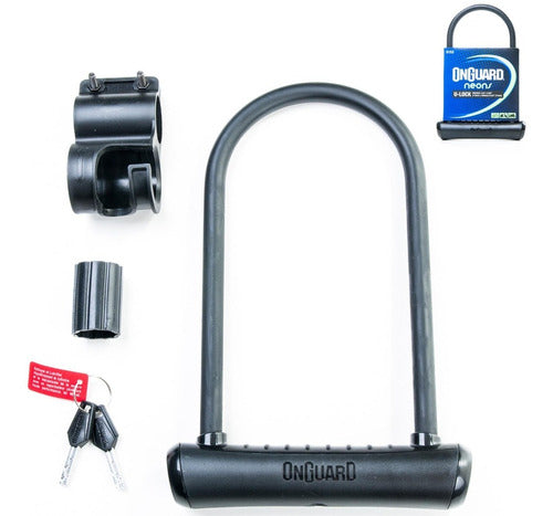 Cadeado U-Lock Onguard Neons 8153 Chave Preto