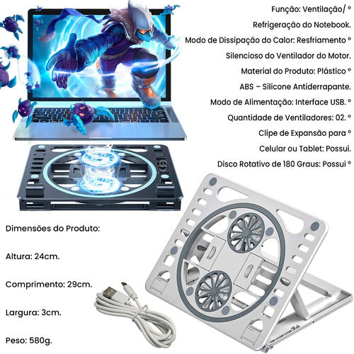 Suporte De Refrigeração Mtn-889 De Celulares Laptop Notebook