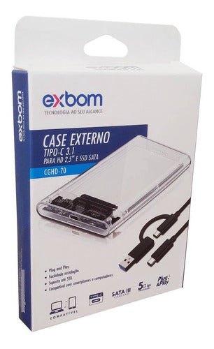 Case Para Hd Externo 2.5 Usb 3.0 Celular Tipo-c E Pc Cghd-70