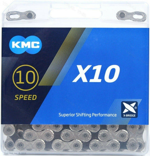 Corrente Kmc X10 10v 116l Shimano Sram Mtb Speed