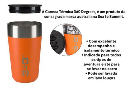 Caneca Térmica Sea To Summit Travel Mug 475ml - Laranja