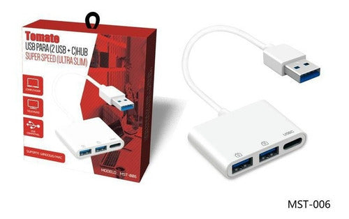 Adaptador Hub Usb +usb C type-c Para Windows Mac