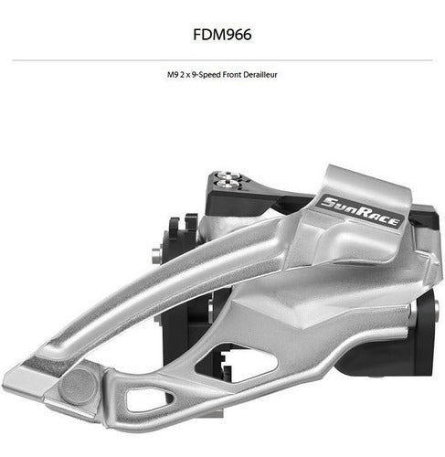 Câmbio Dianteiro Sunrace M966 Bike 2X9V 18 Velocidades