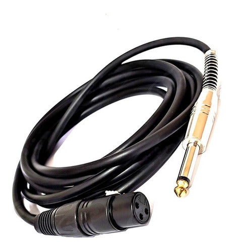 Cabo Reforçado P10 Macho Para Xlr Fêmea 5m Itblue Le-6622-5m