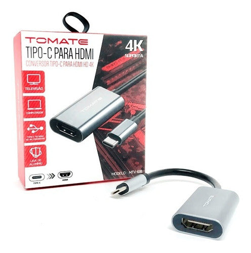 Adaptador Tipo C Converte Em Hdmi Hd 4k