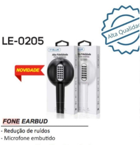 Fone De Ouvido Stereo Alta Qualidade Le-0205 It-blue 1.20 M