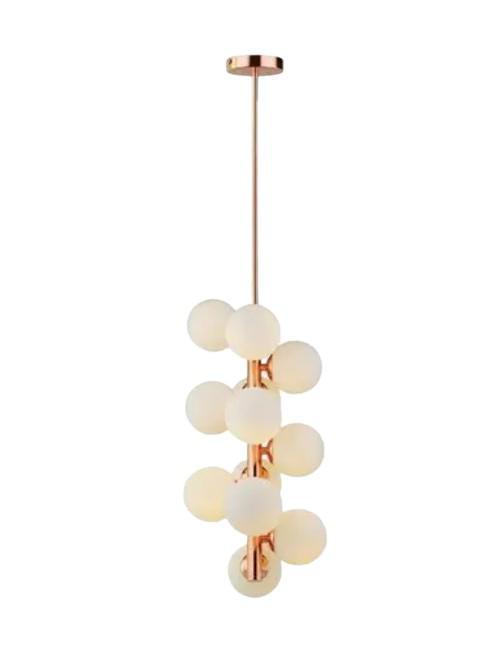 Lustre Pendente Júpiter Rosê 12 Lâmpadas G9 Pd10212-12