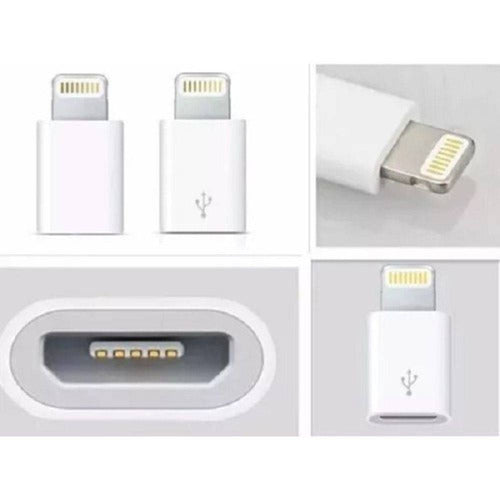 Adaptador iPhone 5/6/7/8/e/x Para Micro Usb V8