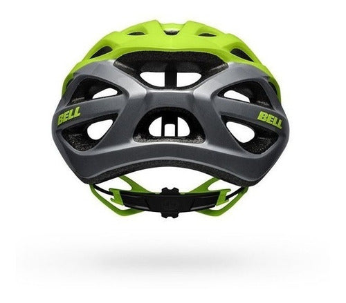 Capacete Ciclismo Bike Bell Draft Verde Neon E Cinza Chumbo