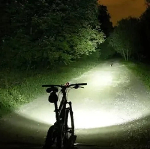 Lanterna Led Farol Multiuso Bicicleta 2 Em 1 Recarregavel