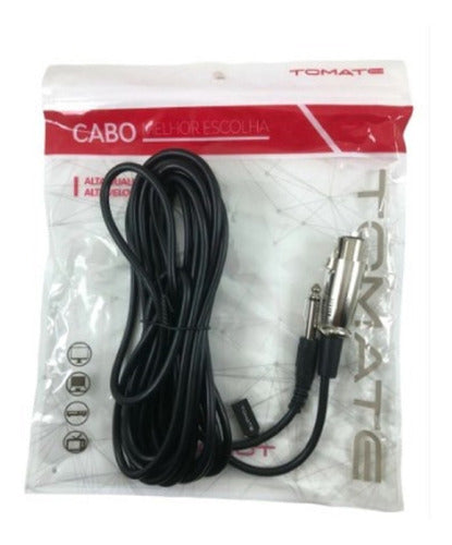 Cabo De Microfone Conexão P10 5m Tomate Mcb-015