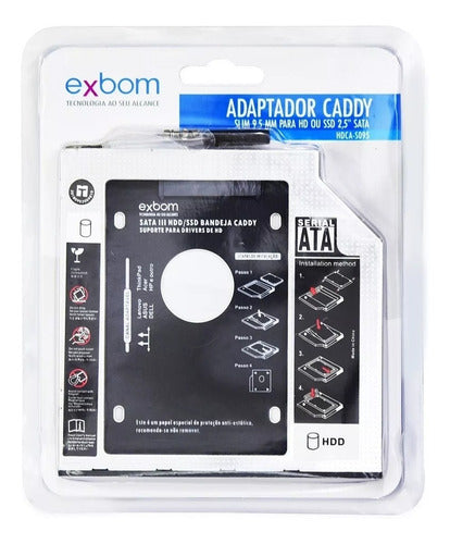 Adaptador Case Para Hd Caddy Gaveta 9,5mm Exbom Hdca-s095