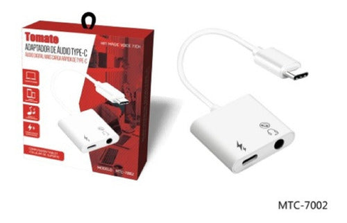 Adaptador De Áudio Type-c A 3.5 Mm De Áudio Tomate Mtc-7002