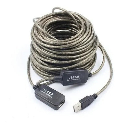 Cabo Extensor Usb 2.0 Amplificado Ativo 25m Macho-a Fêmea-a