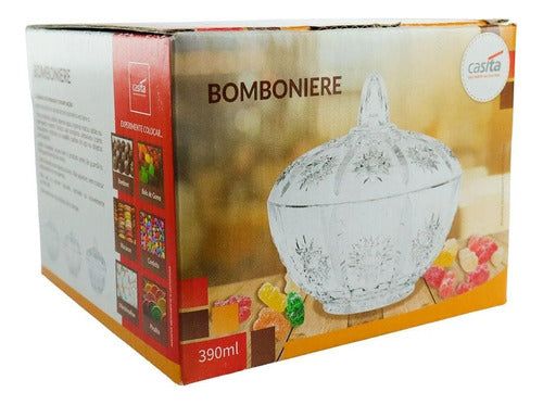 Bomboniere Potiche Mini De Vidro 390ml 11cm Girassol