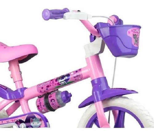 Bicicleta Infantil Nathor Aro 12 Menina Cat De 3 A 5 Anos