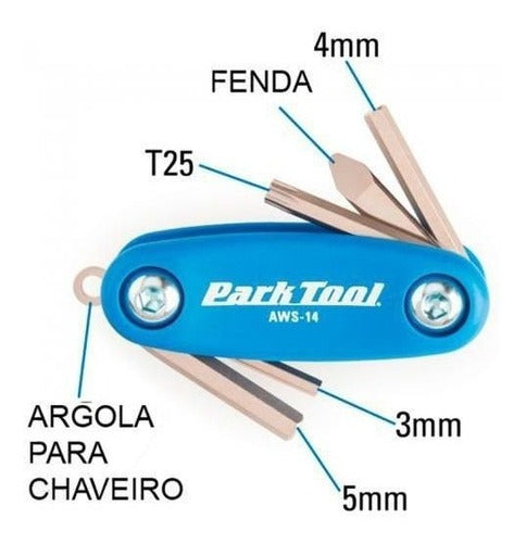 Canivete Com Ferramentas Bike Park Tool Aws-14 6 Funções