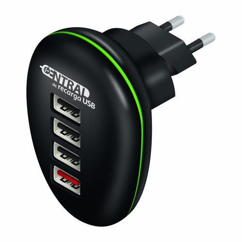 Central De Recarga Usb 4 Portas 2.4a 12w 9278-r.03 Comtac