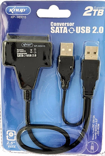 Cabo Conversor Ssd Hd Sata Notebook 2,5 P/ Usb 2.0 Knup