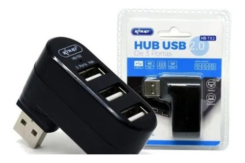 Mini Hub Usb 4 Portas Alta Velocidade 2.0 It-blue Le-5561