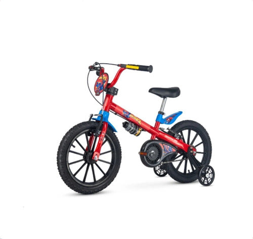 Bicicleta Infantil Aro 16 Com Rodinhas Spider Man Nathor