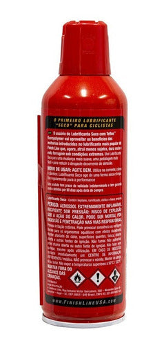 Óleo Finish Line Lubrificante 240ml Seco Aerosol