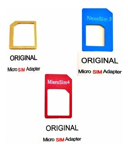 Adaptador De Chip Cartão Sim E Nano Mini Micro 5 Em 1