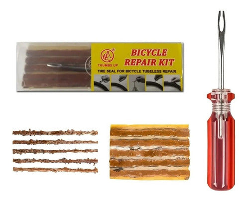 Kit Reparo Pneu Bike P/ Tubeless Thumbs Up Chave Macarrão