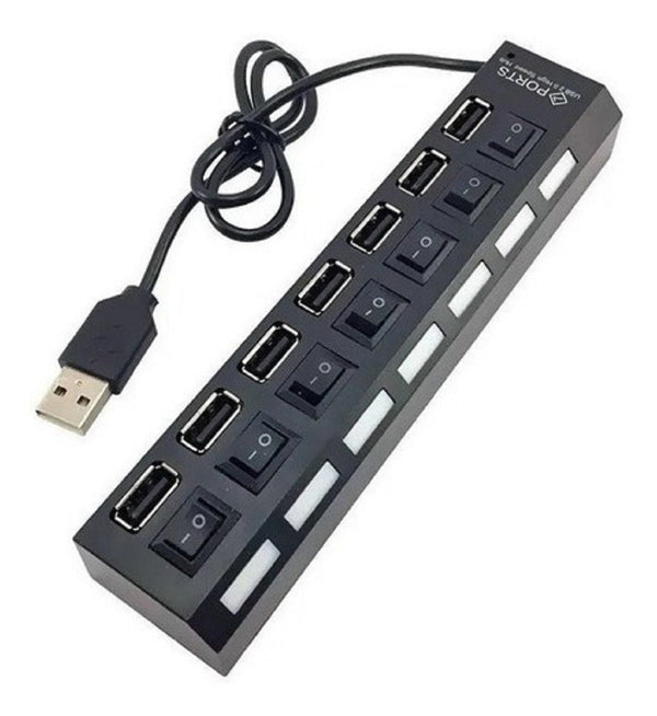 Hub De Usb 7 Portas 2.0 Extensor High Speed Pendrive Mst-004