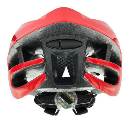 Capacete Absolute Nero Vermelho Com Luz Traseira Tam G