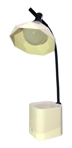 Luminária Led Usb 3 Modos Com Porta Objetos Touch Yc-572