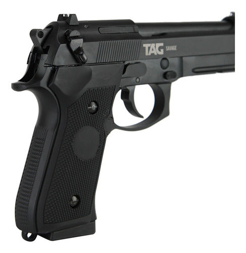 Pistola Airsoft Tag M92 Modelo Savage Semi Automática