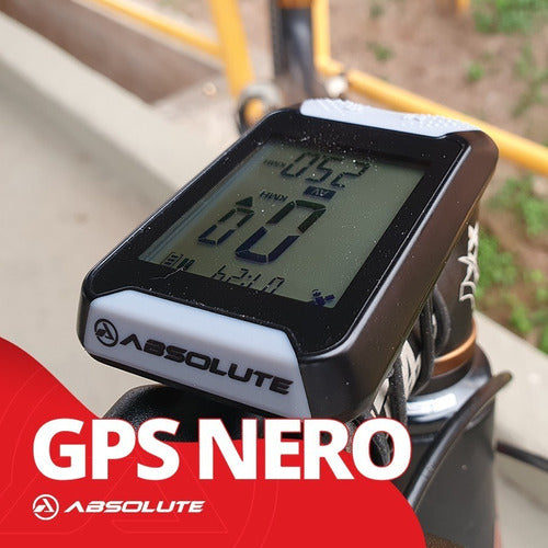 Gps Ciclocomputador Absolute Nero Cinza Preto Comp. Strava