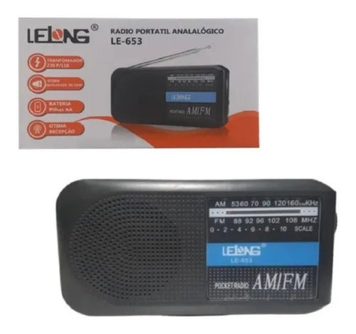 Radio Fm/am Portatil De Bolso Analógico Antena Retro Le-653