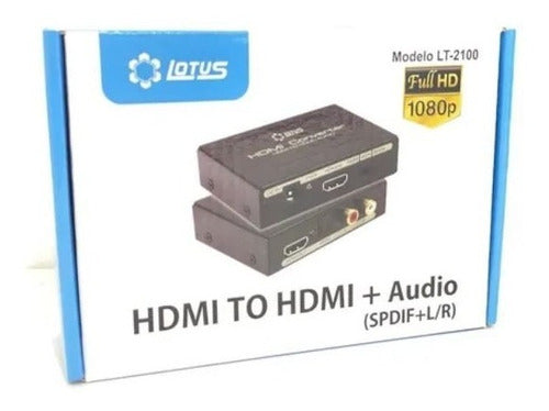 Conversor Extrator Hdmi Audio Splitter Spdif Óptica Lt-2100