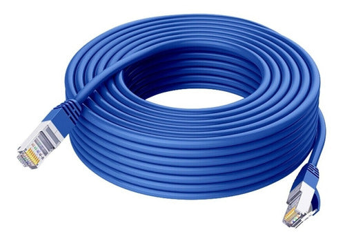 Cabo De Rede Rj45 Com 20 Metros Azul Knup - Kp-c14 20m