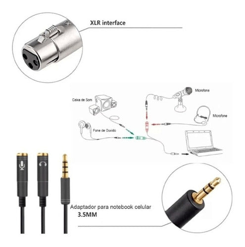 Microfone Condensador Completo Estúdio Profissional Mt-1026