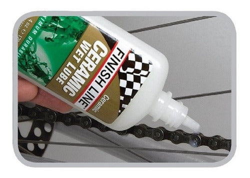 Lubrificante Corrente Bike Finish Line Cerâmico Úmido 120ml