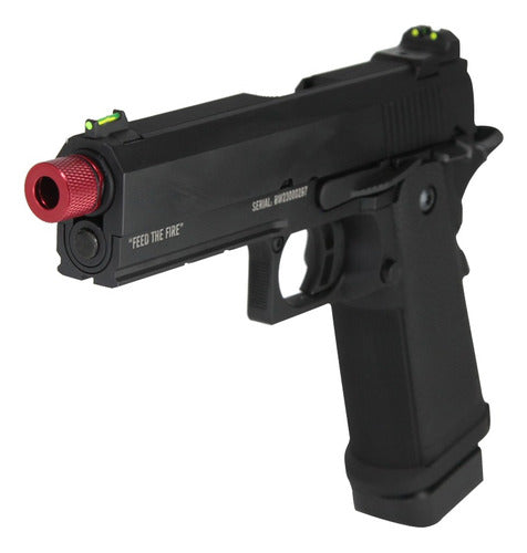 Pistola Airsoft Tag Black Whisper Hi Capa 4.3 Semiautomática