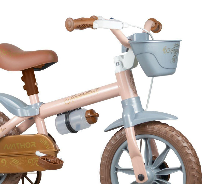 Bicicleta Infantil Aro 12 Com Rodinhas Antonella Baby Rosa