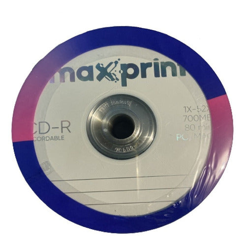 Cd-r Virgem Gravável 80min 700mb Max Print Com 50 Unidades