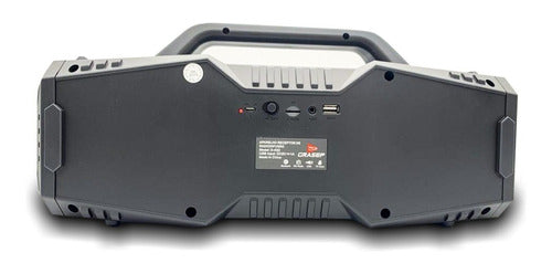 Caixa De Som Grasep Amplificada 30w Microfone Pendrive Fm Sd