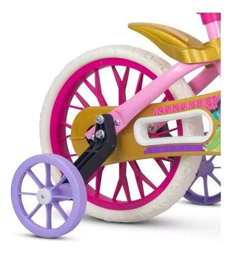 Bicicleta Infantil Aro 12 Nathor Princesas Com Rodinhas