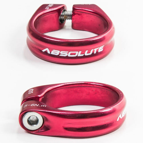 Abraçadeira Bike Canote Selim 31,8mm Absolute Vermelha