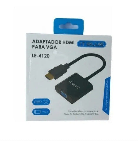 Cabo Adaptador Conversor Hdmi Para Vga Com Audio Pc Xbox Ps3