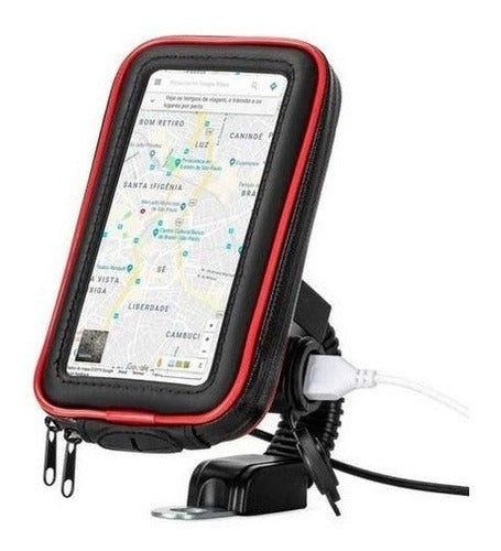 Case Impermeável Suporte Guidão De Bicicleta Moto Celular