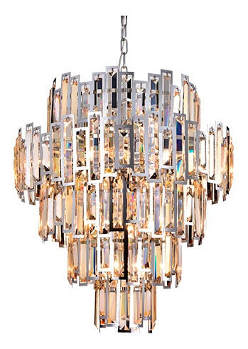 Lustre Hera Transparente Com Metal