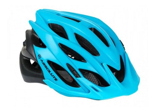 Capacete Absolute Wild C/ Led Azul/pto Fosco M/g