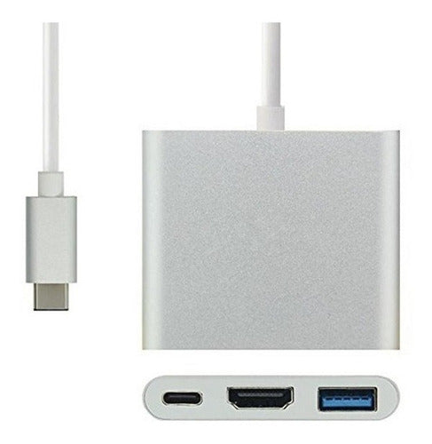 Adaptador Usb 3.1 Tipo C Thunderbolt 3.0 X Hdmi Usb 3 Tipo C