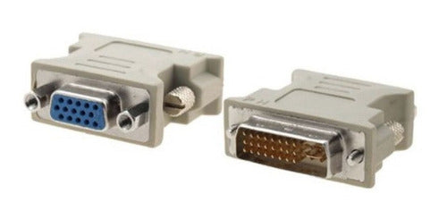 Adaptador Dvi-i 24+5 Pinos Macho P/ Vga 15 Pinos Femea